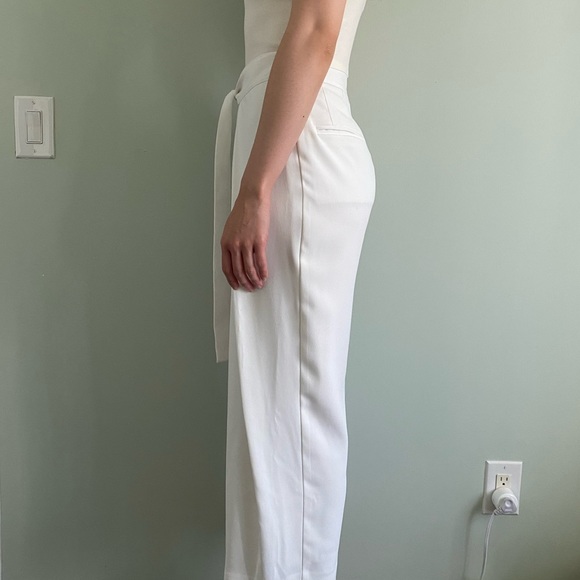 Club Monaco White Wide Leg Pants Size 00 - Picture 2 of 14